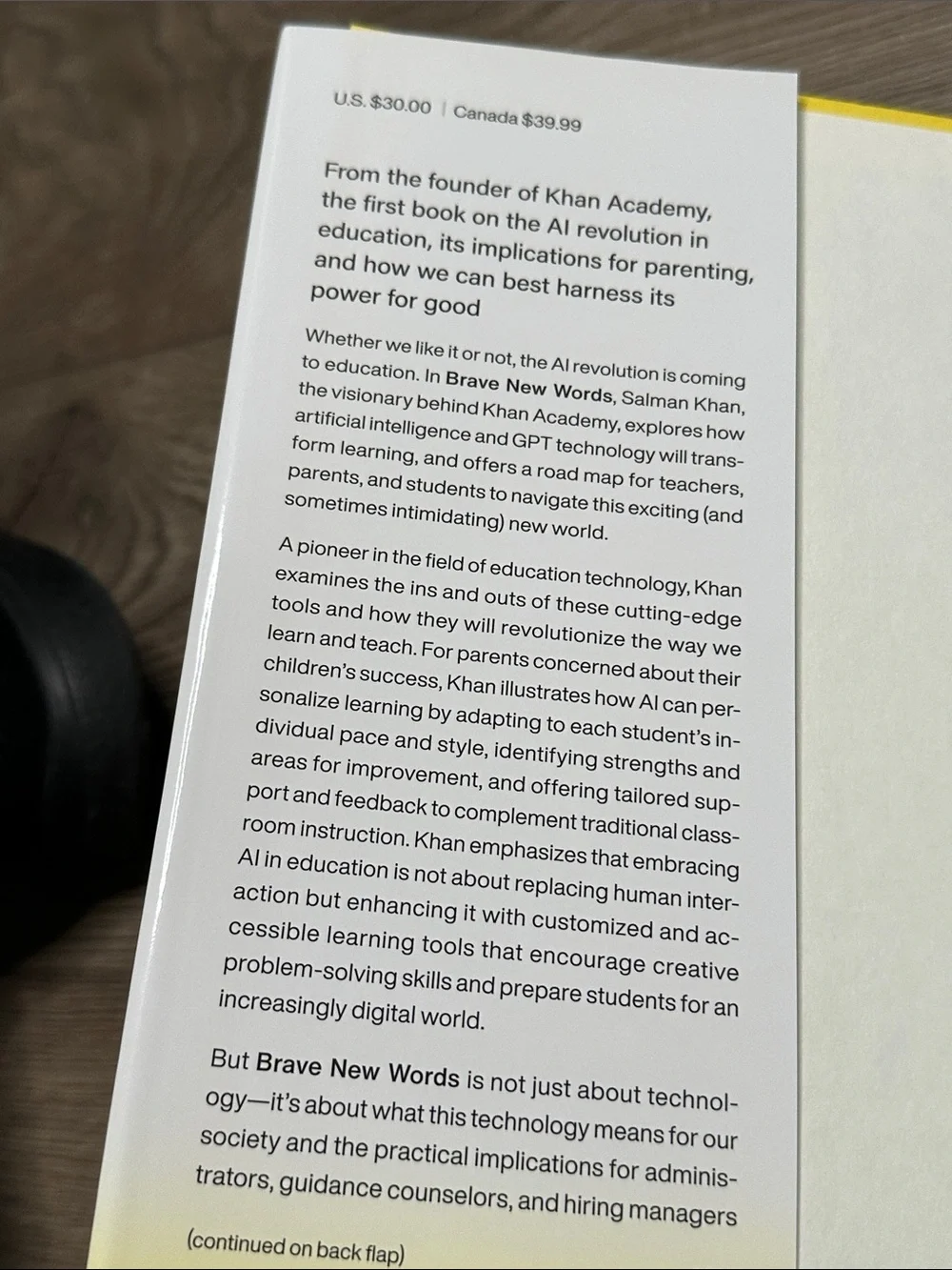 Brave‎ New Words: How AI Will Revolutionize Education Hardcover Book